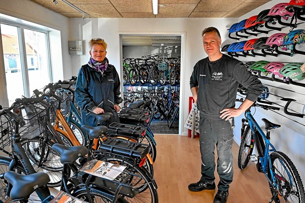 Fuldt tryk på pedalerne: Frøstrups cykelbutik er blevet dobbelt så stor